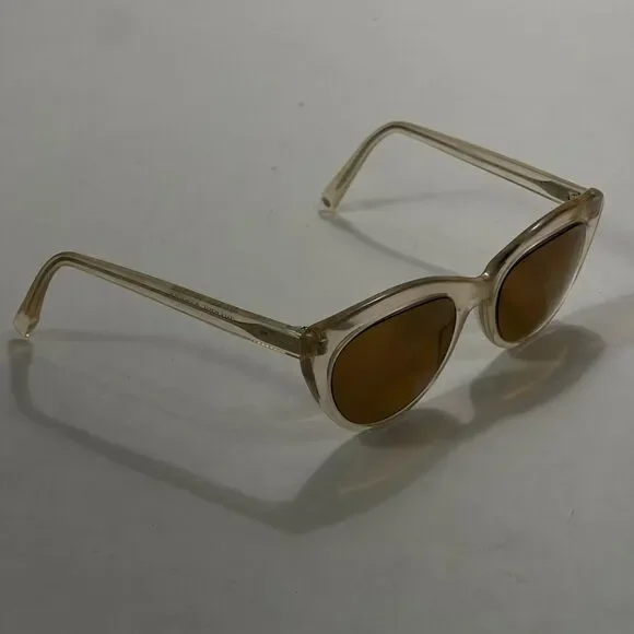 Warby Parker Tan Sunglasses- Tilley 665 52-19-145 Eyeglasses Clear +Case & Cloth Warby Parker Tan Sunglasses- Tilley 665 52-19-145 Eyeglasses  main image 3